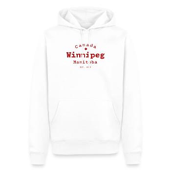 Winnipeg Est 1873 Shirt - Männer Premium Bio Hoodie - Weiß - Vorne - Nico (187cm)