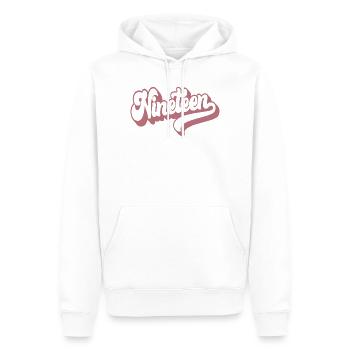 Neunzehn 19. Geburtstag Mädchen Frauen 19 Jahre alt - Männer Premium Bio Hoodie - Weiß - Vorne - Nico (187cm)