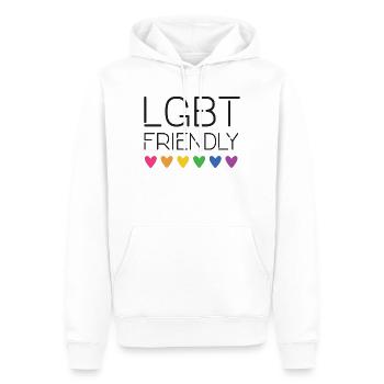 LGBT-freundlich - Männer Premium Bio Hoodie - Weiß - Vorne - Nico (187cm)