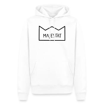 Majestät - Männer Premium Bio Hoodie - Weiß - Vorne - Nico (187cm)