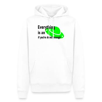 Ufo - Männer Premium Bio Hoodie - Weiß - Vorne - Nico (187cm)