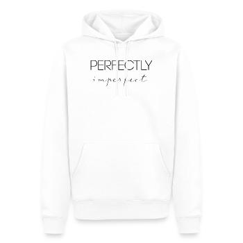 perfectly imperfect - Men’s Premium Organic Hoodie - white - Front - Nico (187cm)