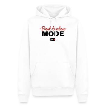 Cadeau 'Best Tonton, Mode On', pour Tontons - Sweat à capuche Premium bio Homme - blanc - Devant - Nico (187cm)
