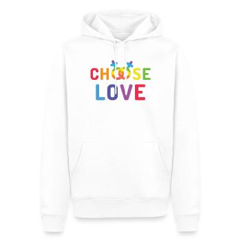 Pride Month LGBT - Liebe - Männer Premium Bio Hoodie - Weiß - Vorne - Nico (187cm)