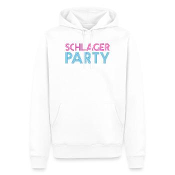 SCHLAGER PARTY Schlagermusik Schlager - Männer Premium Bio Hoodie - Weiß - Vorne - Nico (187cm)