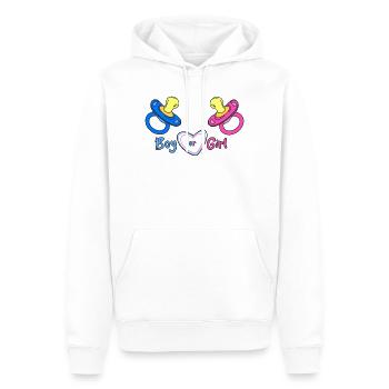 Cœur de garçon ou fille Imprimé pour bébé - Sweat à capuche Premium bio Homme - blanc - Devant - Nico (187cm)