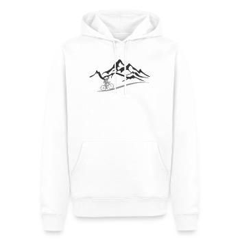 Fahrrad Mountainbike Berge MTB Berg - Männer Premium Bio Hoodie - Weiß - Vorne - Nico (187cm)