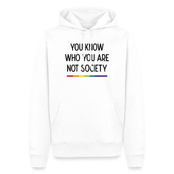 LGBT Pride - Du weißt, wer du nicht bist Gesellschaft - Männer Premium Bio Hoodie - Weiß - Vorne - Nico (187cm)