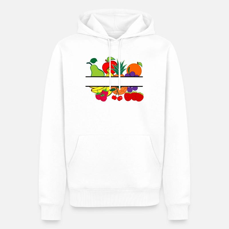 Obstlogo-Shop oder Obstbauer - Männer Premium Bio Hoodie - Weiß