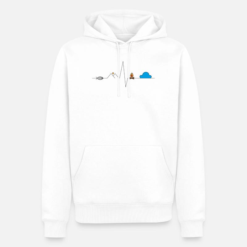 Adventure - Männer Premium Bio Hoodie - Weiß