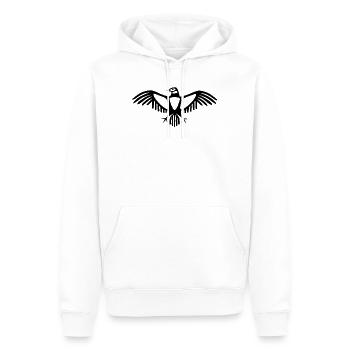 Kondor-Emblem - Männer Premium Bio Hoodie - Weiß - Vorne - Nico (187cm)