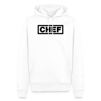 Patron - Sweat à capuche Premium bio Homme - blanc - Devant - Nico (187cm)