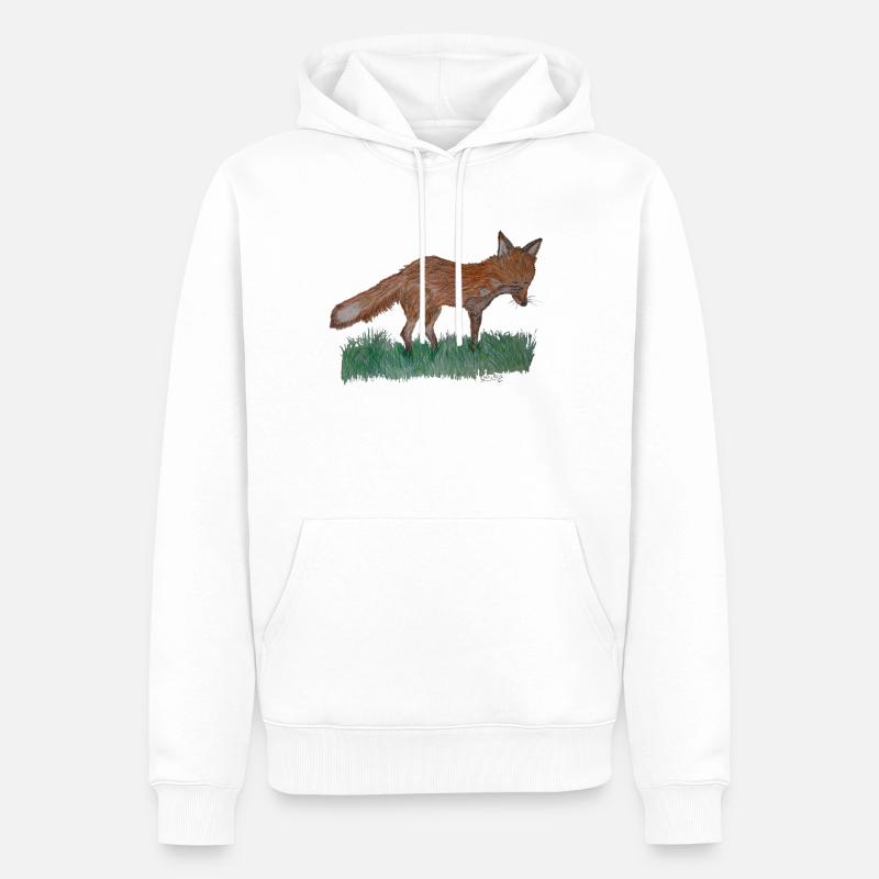 Ich bin nur ein Fuchs - Männer Premium Bio Hoodie - Weiß
