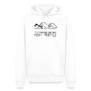 Hochdrucksprühgerät Fassadenreinigung Fassadenreiniger - Männer Premium Bio Hoodie - Weiß - Vorne - Nico (187cm)