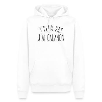 J'peux pas j'ai cabanon  - Sweat à capuche Premium bio Homme - blanc - Devant - Nico (187cm)