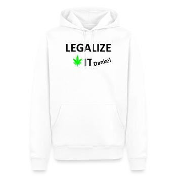 Legalize It weed Cannabis Marihuana - Männer Premium Bio Hoodie - Weiß - Vorne - Nico (187cm)