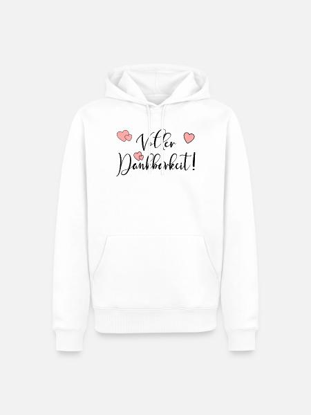 Voller Dankbarkeit VERTRAUEN HOFFNUNG - Männer Premium Bio Hoodie - Weiß