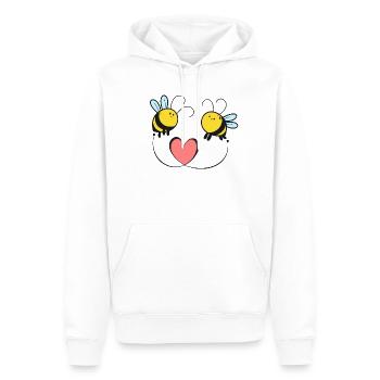 Bienen Liebe Hochzeit - Männer Premium Bio Hoodie - Weiß - Vorne - Nico (187cm)