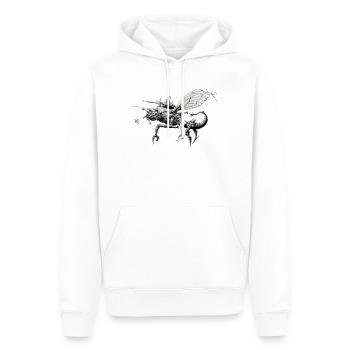 Insecte robot - Sweat à capuche Premium bio Homme - blanc - Devant - Nico (187cm)