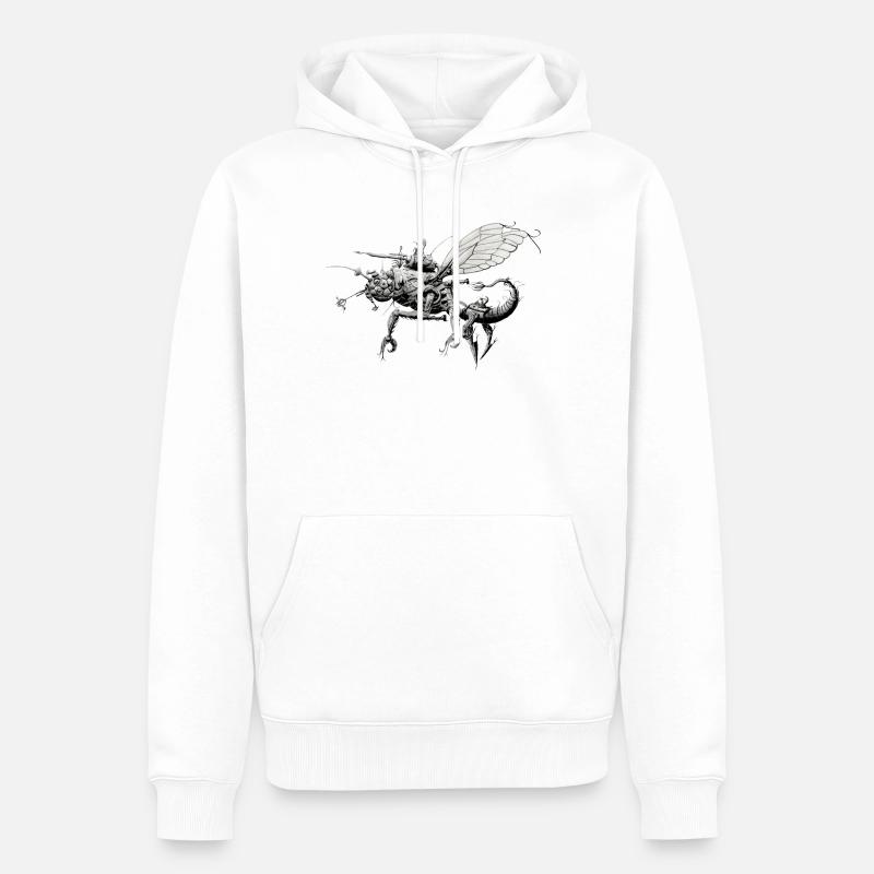 Insecte robot - Sweat à capuche Premium bio Homme - blanc
