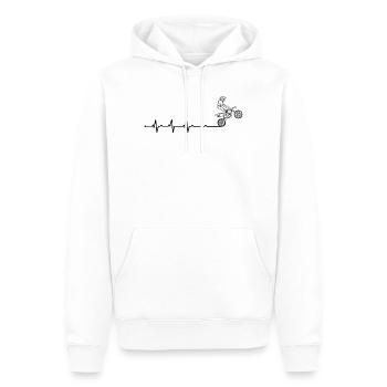 BMX Daredevil Silhouette - Männer Premium Bio Hoodie - Weiß - Vorne - Nico (187cm)