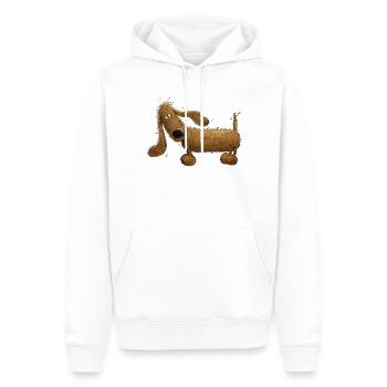 Funny Dachshund I Dachshund I Teckel I Hund - Men’s Premium Organic Hoodie - white - Front - Nico (187cm)