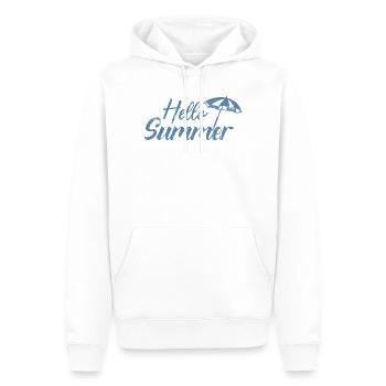 Hello Summer Umbrella - Men’s Premium Organic Hoodie - white - Front - Nico (187cm)