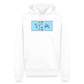 Tom - Men’s Premium Organic Hoodie - white - Front - Nico (187cm)