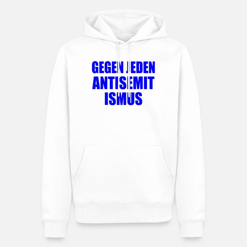 Gegen jeden antisemitismus - Männer Premium Bio Hoodie - Weiß