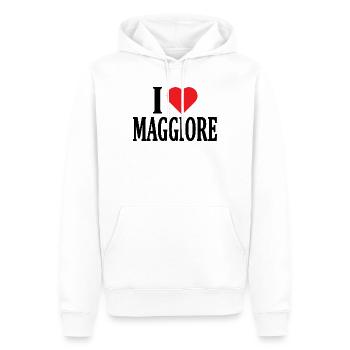 Ich liebe große T-Shirt-Geschenkidee - Männer Premium Bio Hoodie - Weiß - Vorne - Nico (187cm)