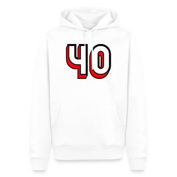 JAHRESTAG. ALLES GUTE ZUM GEBURTSTAG. ALLES GUTE ZUM GEBURTSTAG. - Männer Premium Bio Hoodie - Weiß - Vorne - Nico (187cm)