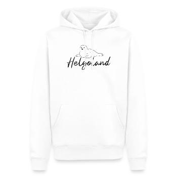 Sceau d’Heligoland - Sweat à capuche Premium bio Homme - blanc - Devant - Nico (187cm)