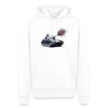 Panzer Bouquet - Sweat à capuche Premium bio Homme - blanc - Devant - Nico (187cm)