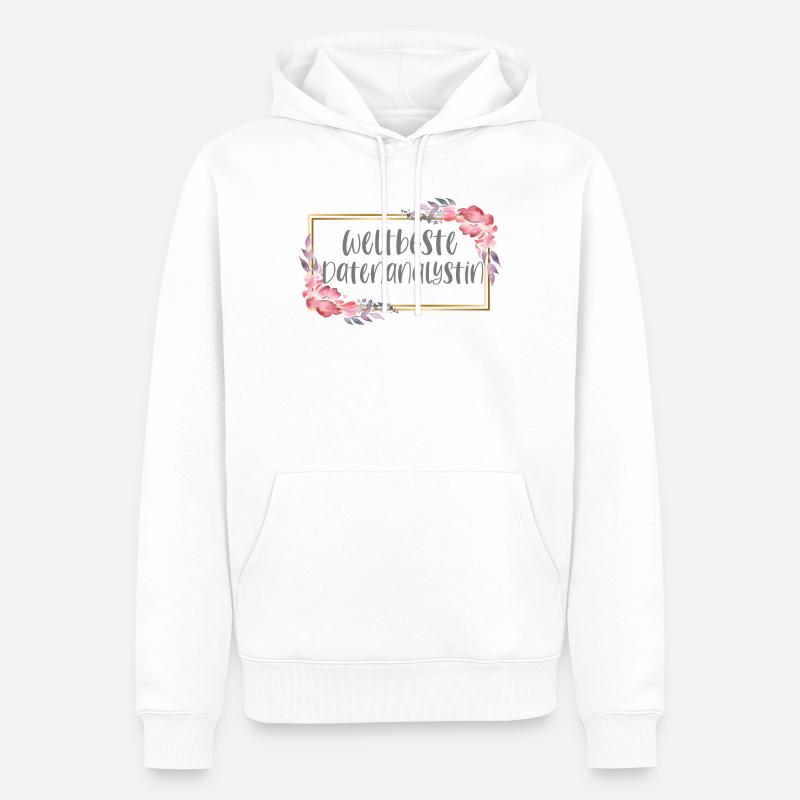 Datenanalystin Datenanalyse Geschenk - Männer Premium Bio Hoodie - Weiß