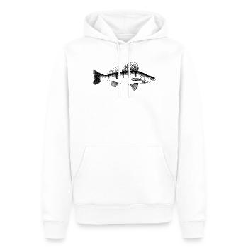 Zander Motiv - Männer Premium Bio Hoodie - Weiß - Vorne - Nico (187cm)