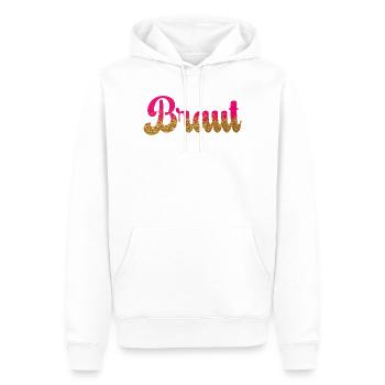 Team Braut! Pink, Gold Glitzer - Männer Premium Bio Hoodie - Weiß - Vorne - Nico (187cm)