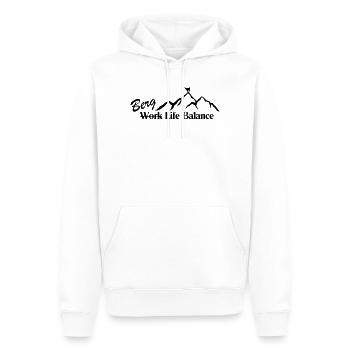 Berg Life Balance - Männer Premium Bio Hoodie - Weiß - Vorne - Nico (187cm)
