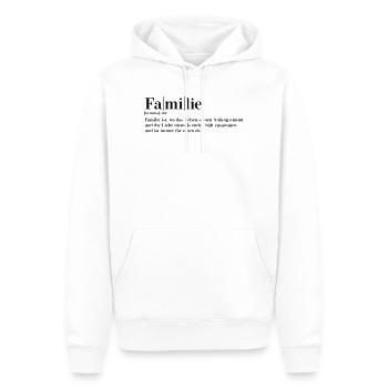 Familie Definition - Männer Premium Bio Hoodie - Weiß - Vorne - Nico (187cm)