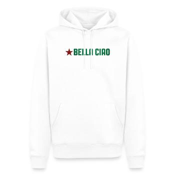 Chants partisans - Sweat à capuche Premium bio Homme - blanc - Devant - Nico (187cm)