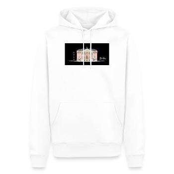 Berlin, Oper unter den Linden, Zeichnung - Männer Premium Bio Hoodie - Weiß - Vorne - Nico (187cm)