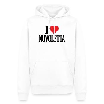 Ich liebe T-Shirt Nuvoletta T-Shirt Geschenkidee - Männer Premium Bio Hoodie - Weiß - Vorne - Nico (187cm)