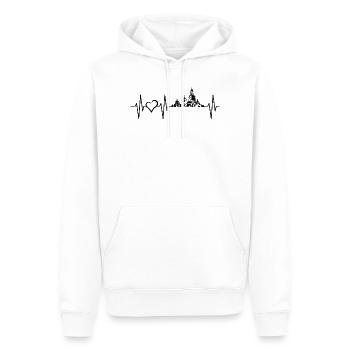 Dresden Herz Herzschlag Symbol Icon Liebe Stadt - Männer Premium Bio Hoodie - Weiß - Vorne - Nico (187cm)