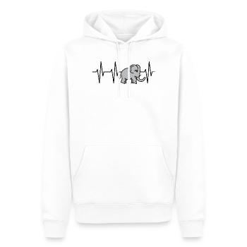 pulse elephant trunk heartbeat comic symbol cute - Men’s Premium Organic Hoodie - white - Front - Nico (187cm)