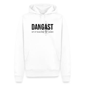 Koordinaten Dangast - Männer Premium Bio Hoodie - Weiß - Vorne - Nico (187cm)