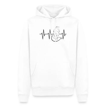 Puls Fuchs Symbol Herzschlag Füchse Illustration - Männer Premium Bio Hoodie - Weiß - Vorne - Nico (187cm)