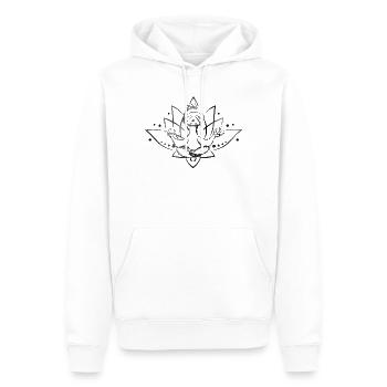 Faultier macht Yoga-Sloth doing yoga - Männer Premium Bio Hoodie - Weiß - Vorne - Nico (187cm)