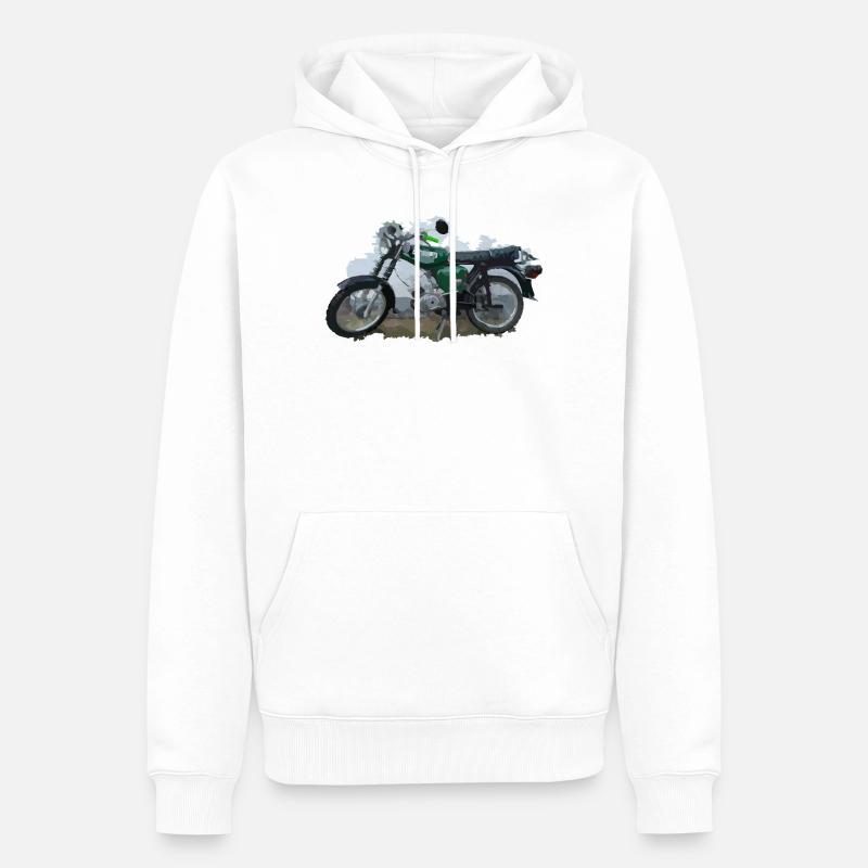 Moped - Männer Premium Bio Hoodie - Weiß