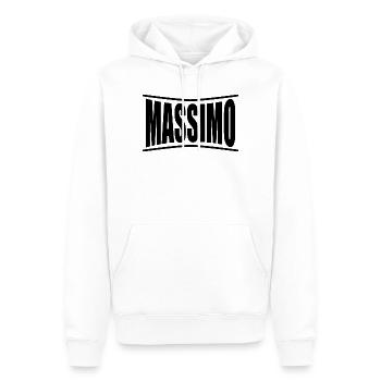 t-shirt Massimo t-shirt idée cadeau - Sweat à capuche Premium bio Homme - blanc - Devant - Nico (187cm)