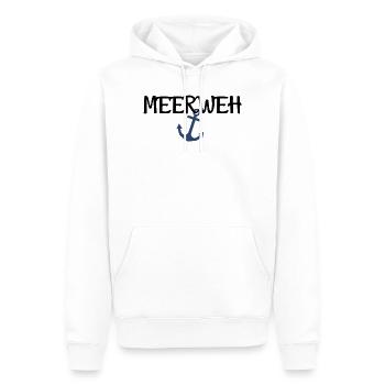 Meerweh Anker Meer  - Männer Premium Bio Hoodie - Weiß - Vorne - Nico (187cm)
