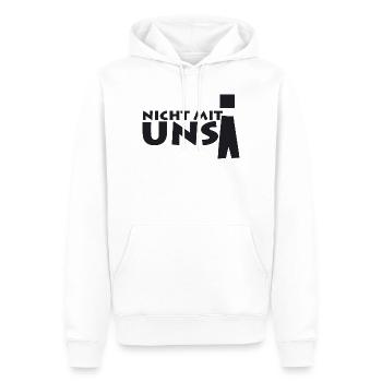 nicht mit uns! - Männer Premium Bio Hoodie - Weiß - Vorne - Nico (187cm)